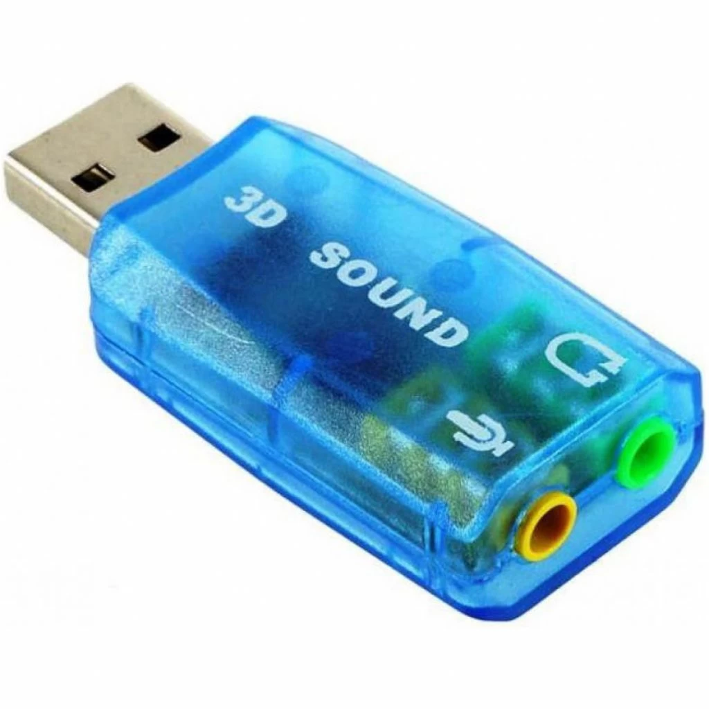 Dynamode USB 6(5.1) blue (USB-SOUNDCARD2.0 blue) (UA) Інтерфейс: USB; Кількість каналів: