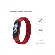 Ремешок для фитнес браслета Armorstandart Braided Solo Loop для Xiaomi Mi Band 4/5/6 Red size L (ARM58762) (UA)