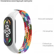 Ремінець для фітнес браслета Armorstandart Braided Solo Loop Xiaomi Mi Band 7/6/5/4 Pride Edition size M (ARM64940) (UA)