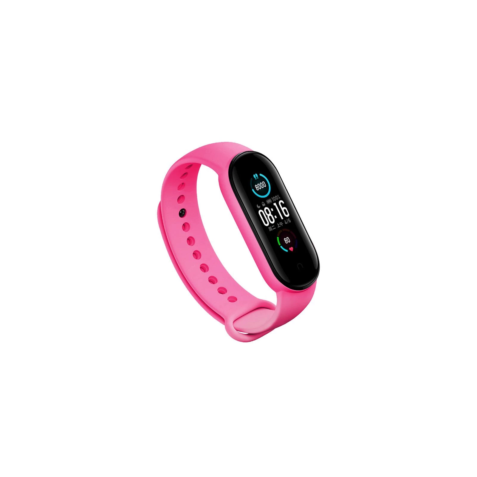 Ремешок для фитнес браслета BeCover Silicone для Xiaomi Mi Smart Band 5/6/7 Hot Pink (705556) (UA) Совместимость: Xiaomi Mi Band 5, Xiaomi Mi