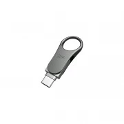 Silicon Power 128 GB DriveMobile C80 USB 3.1 + Type-C Silver (SP128GBUC3C80V1S) (UA)