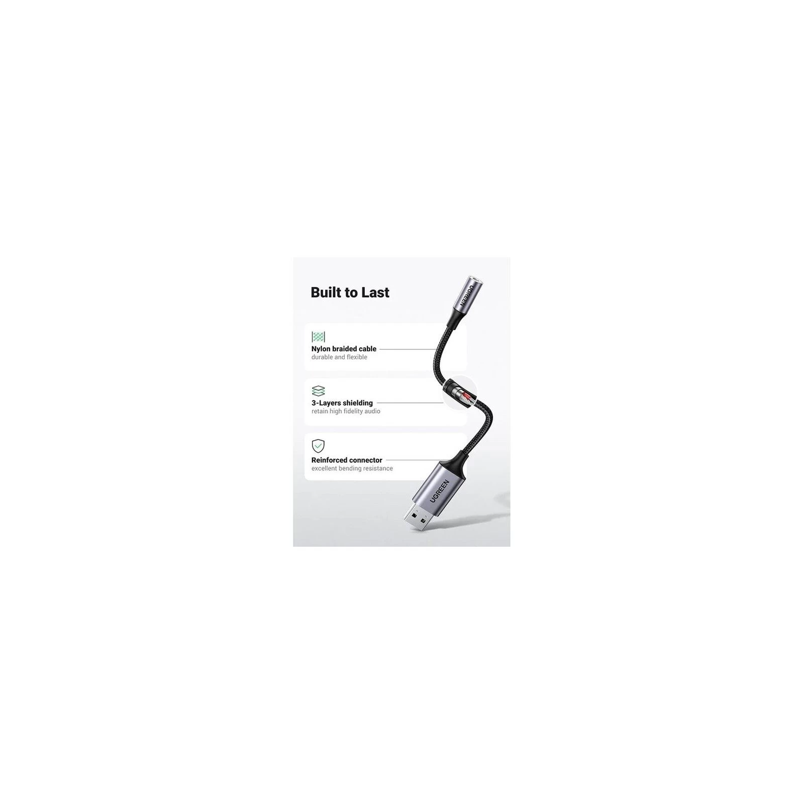 Ugreen CM477 black (30757) (UA) Інтерфейс: mini-jack (3,5 мм);