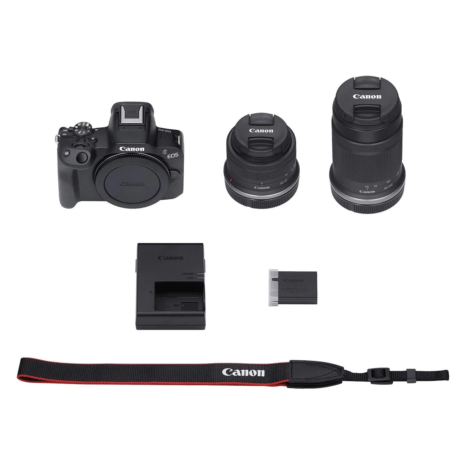 Canon EOS R50 RF-S 18-45 IS STM + RF-S 55-210 IS STM Black (5811C034) (UA) Тип фотокамер: Беззеркальные;
