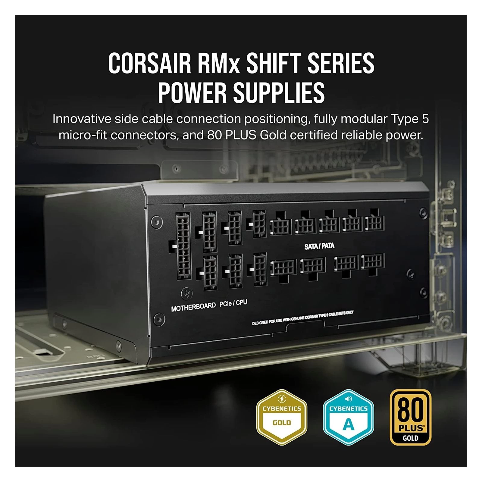 Corsair 750W RM750x Shift PCIE5 (CP-9020251-EU) (UA) Тип БП: модульные, для