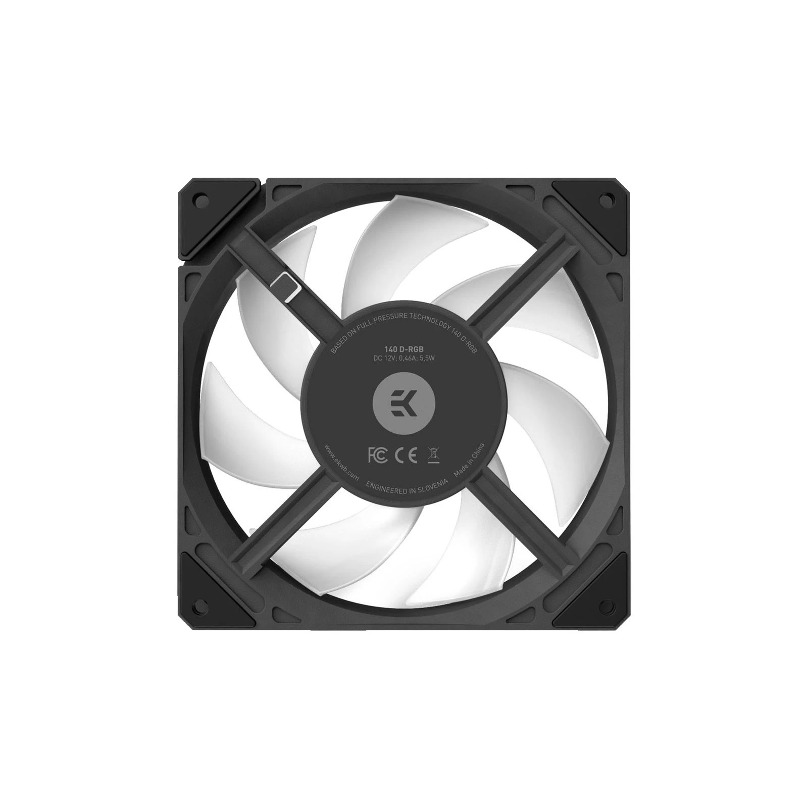 Кулер для корпусу Ekwb EK-Loop Fan FPT 140 D-RGB - Black (3831109897621) (UA) Кількість вентиляторів: 1;