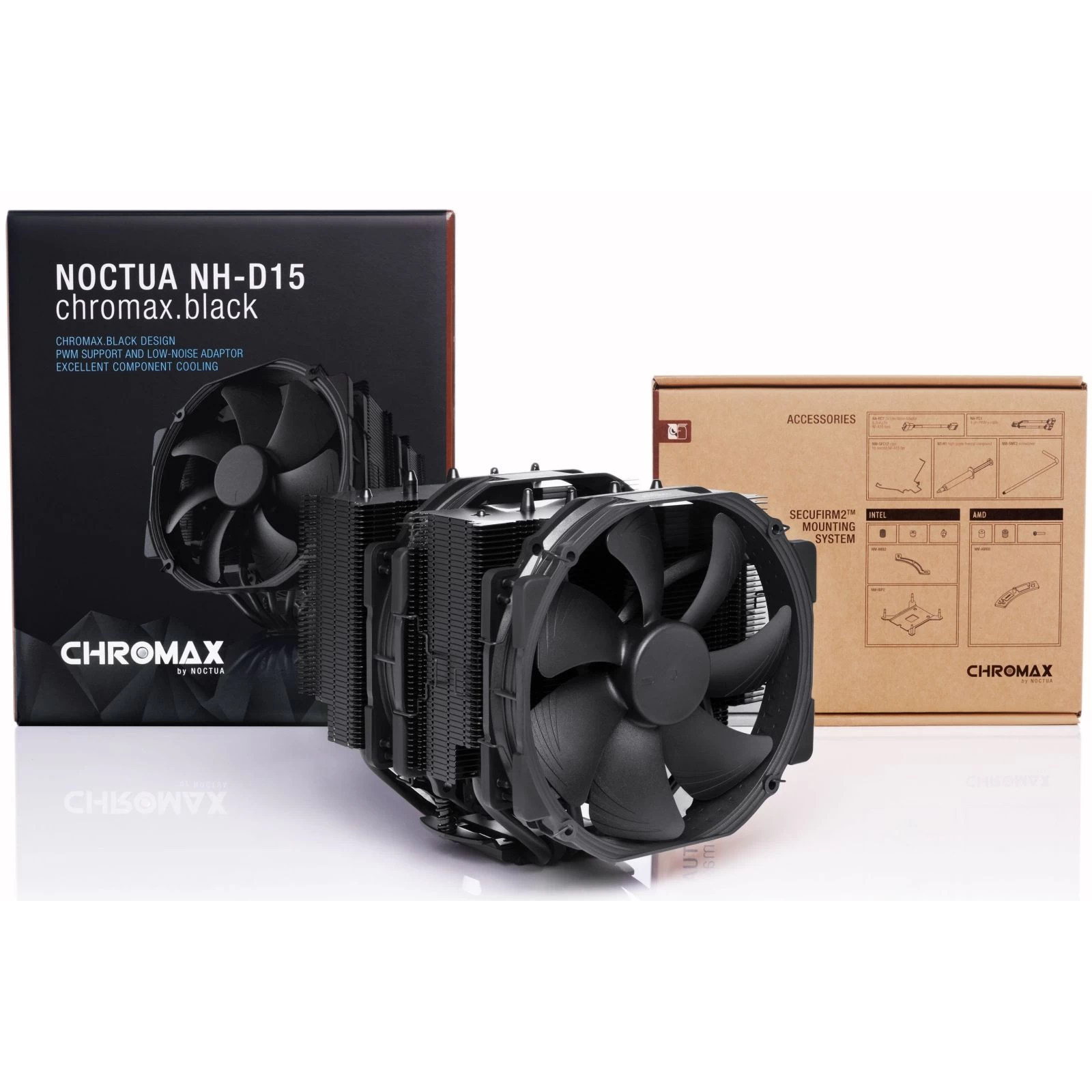 Кулер для процессора Noctua NH-D15S CHROMAX.BLACK (UA) Материал радиатора алюминий