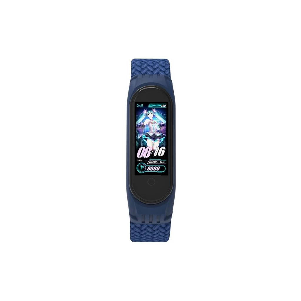 Ремешок для фитнес браслета Armorstandart Braided Solo Loop для Xiaomi Mi Band 4/5/6 Blue size L (ARM58758) (UA)