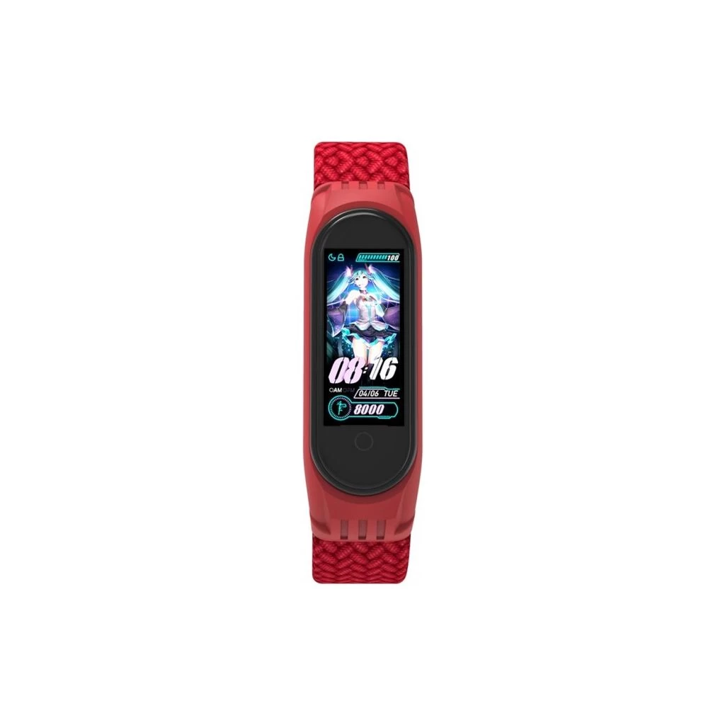 Ремінець для фітнес браслета Armorstandart Braided Solo Loop для Xiaomi Mi Band 4/5/6 Red size L (ARM58762) (UA) Сумісність: Xiaomi Mi Band 4; Xiaomi Mi Band 5;