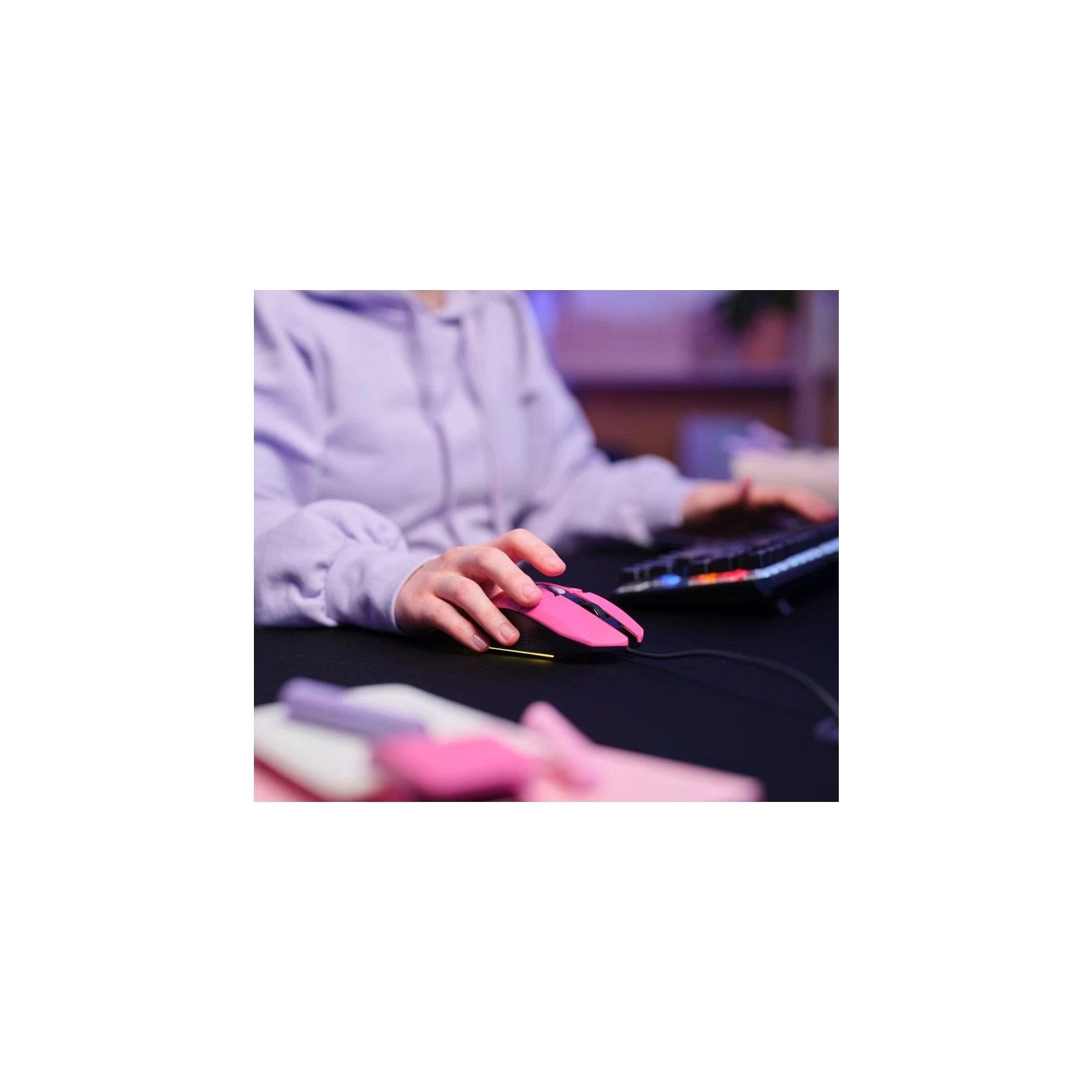 Trust GXT 109 Felox RGB Pink (25068) (UA) Підключення дротове