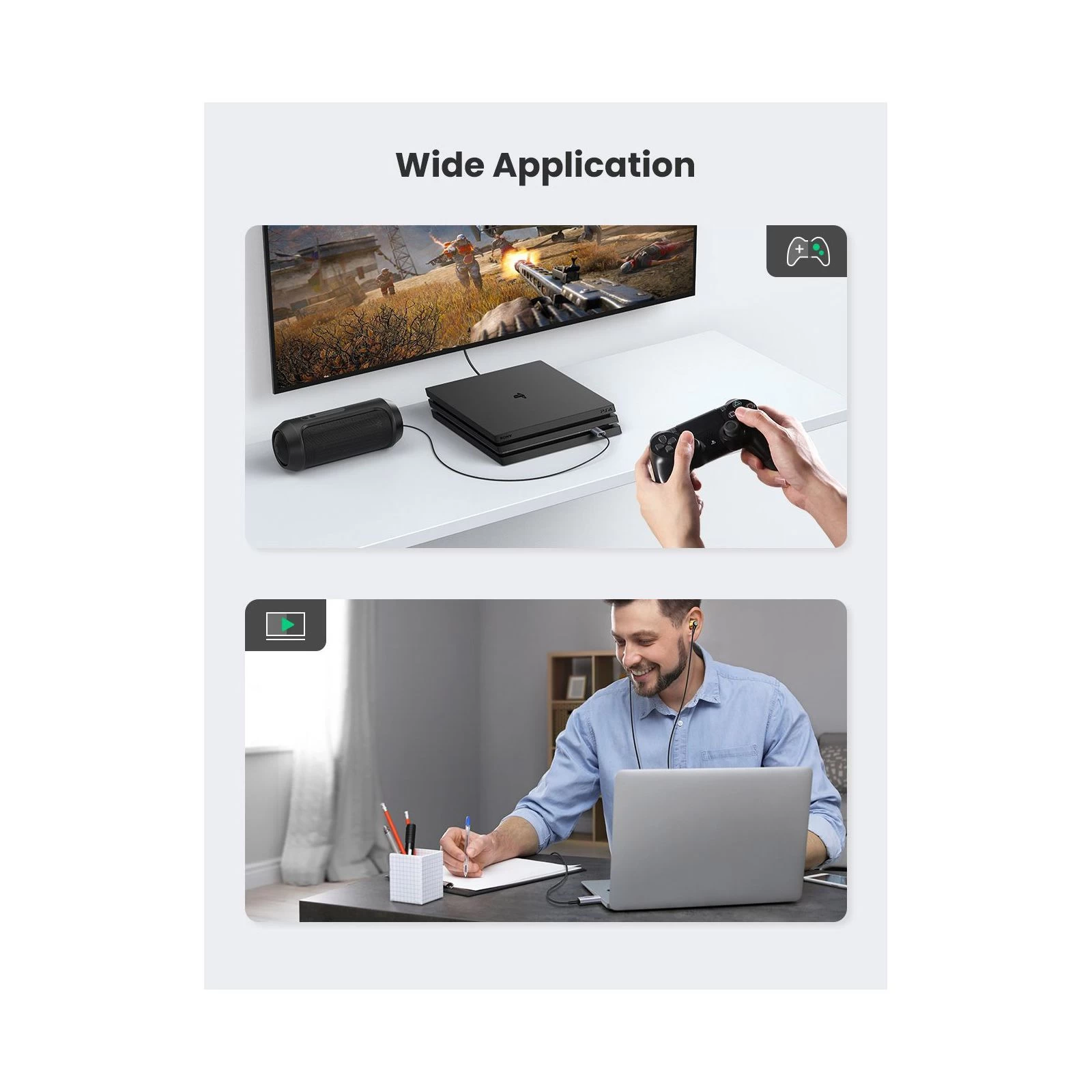 Ugreen CM383 gray (80864) (UA) Інтерфейс: mini-jack (3,5 мм);