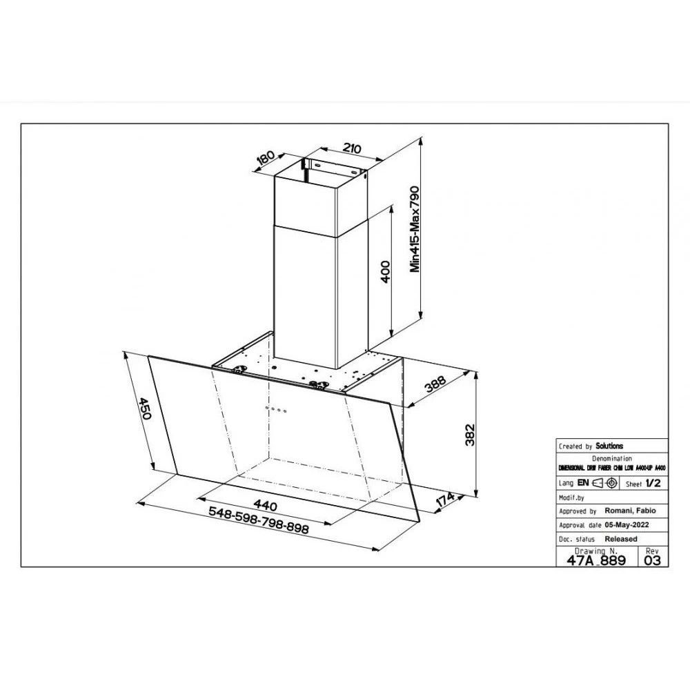 Faber Tweet EV8 WH A80 LED (330.0529.667) (UA) Бренд: Faber; Тип монтажу: настінна;
