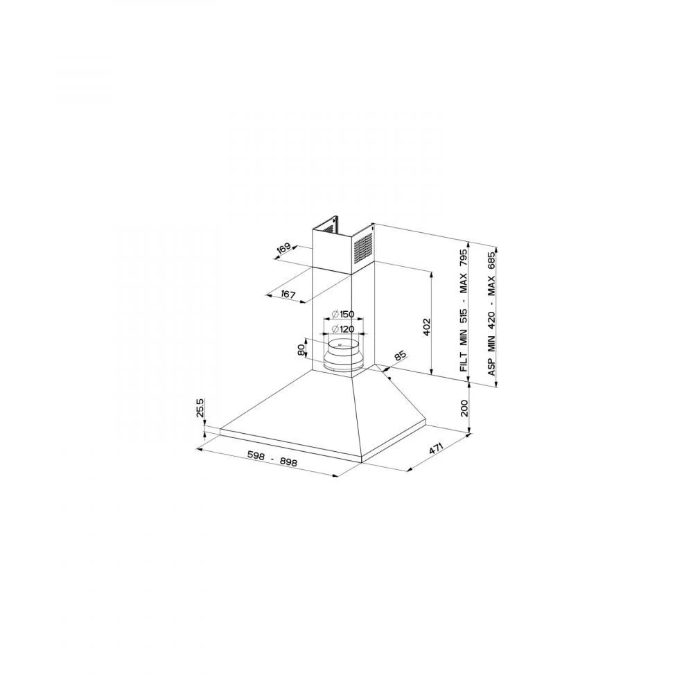 Faber VALUE PB X A60 (320.0557.539) (UA) Ширина, мм 598