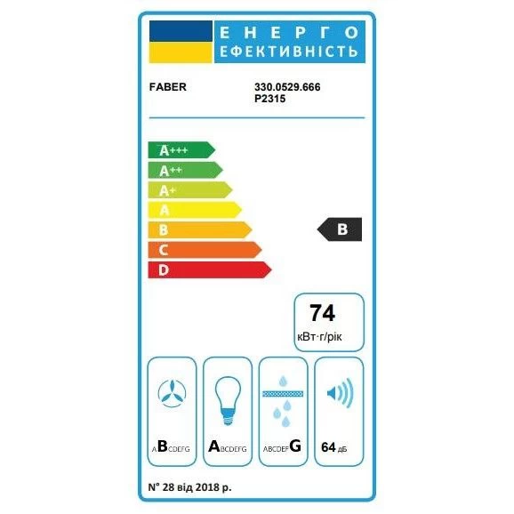Faber TWEET EV8 LED BK A80 (330.0529.666) (UA) Ширина, мм 798
