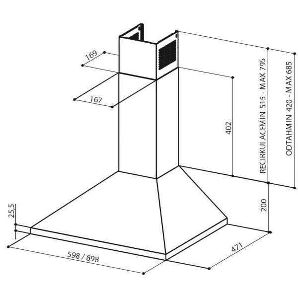 Faber VALUE PB W A60 (320.0557.541) (UA) Бренд: Faber; Тип монтажа: