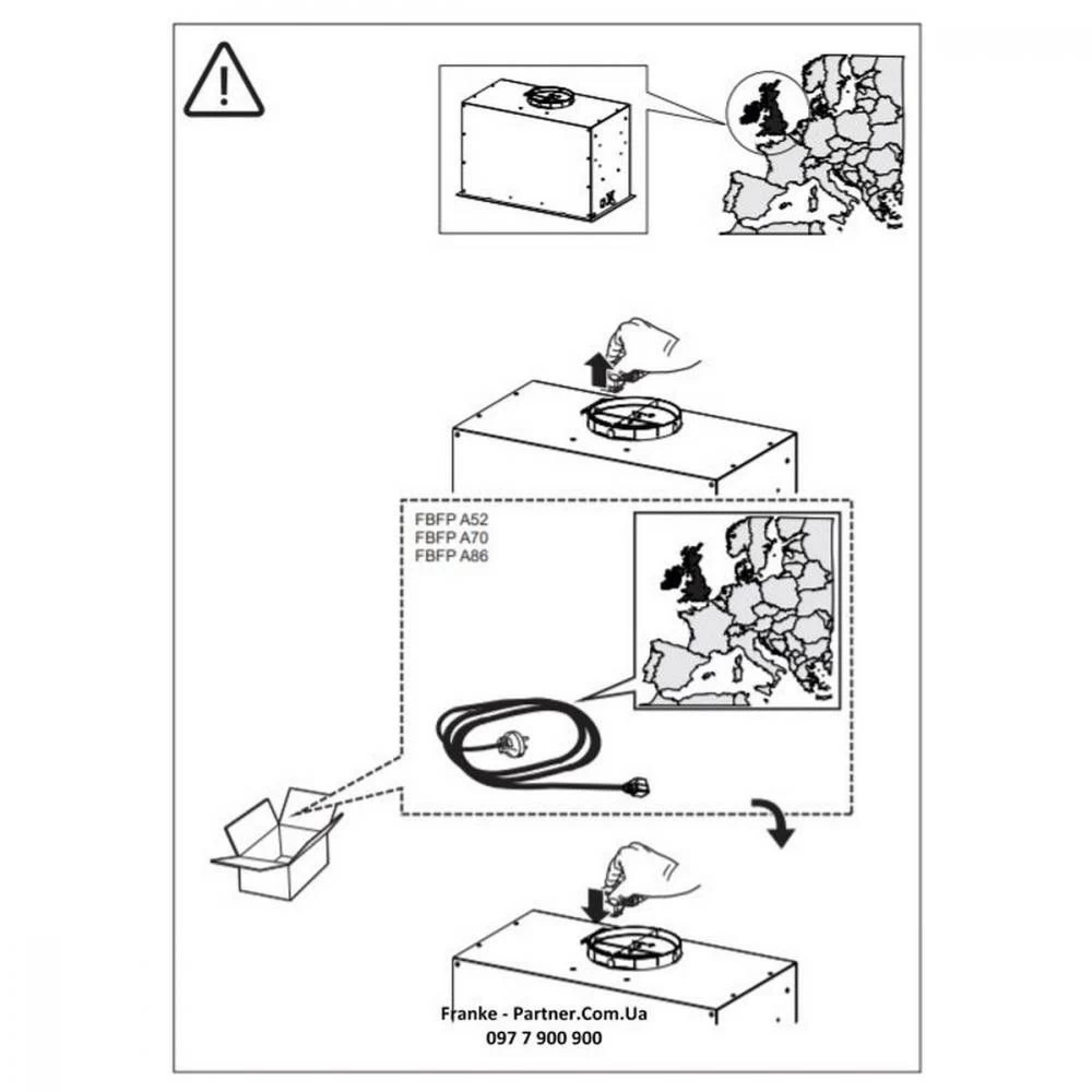 Franke Box Flush EVO FBFE BK MATT A70 (305.0665.365) (UA) Отвод/рециркуляция воздуха есть/есть