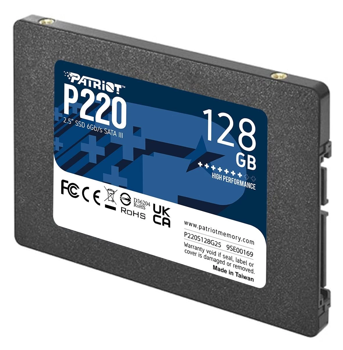 128GB Patriot P220 2.5 SATAIII TLC (P220S128G25) (UA) Об'єм жорсткого диска: 128 ГБ;
