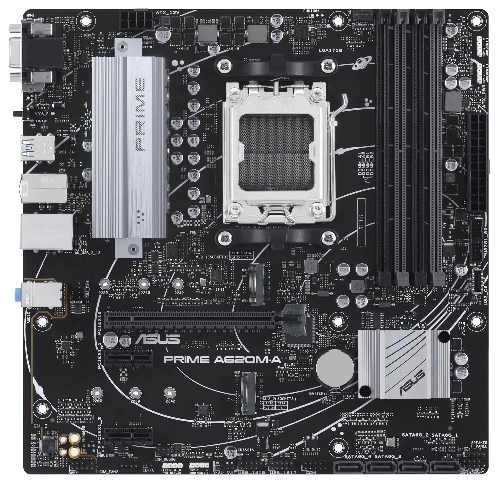 Asus Prime A620M-E-CSM Socket AM5 Сокет: AM5; Чіпсет: AMD A620; Тип