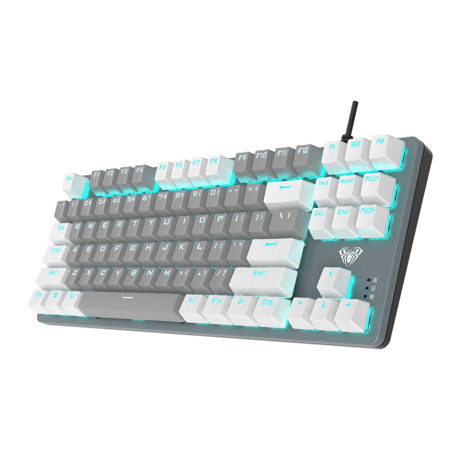 Aula Mechanical F3287 Grey/White keycap KRGD blue (6948391240954) (UA) Тип кнопок: механічні; Джерело