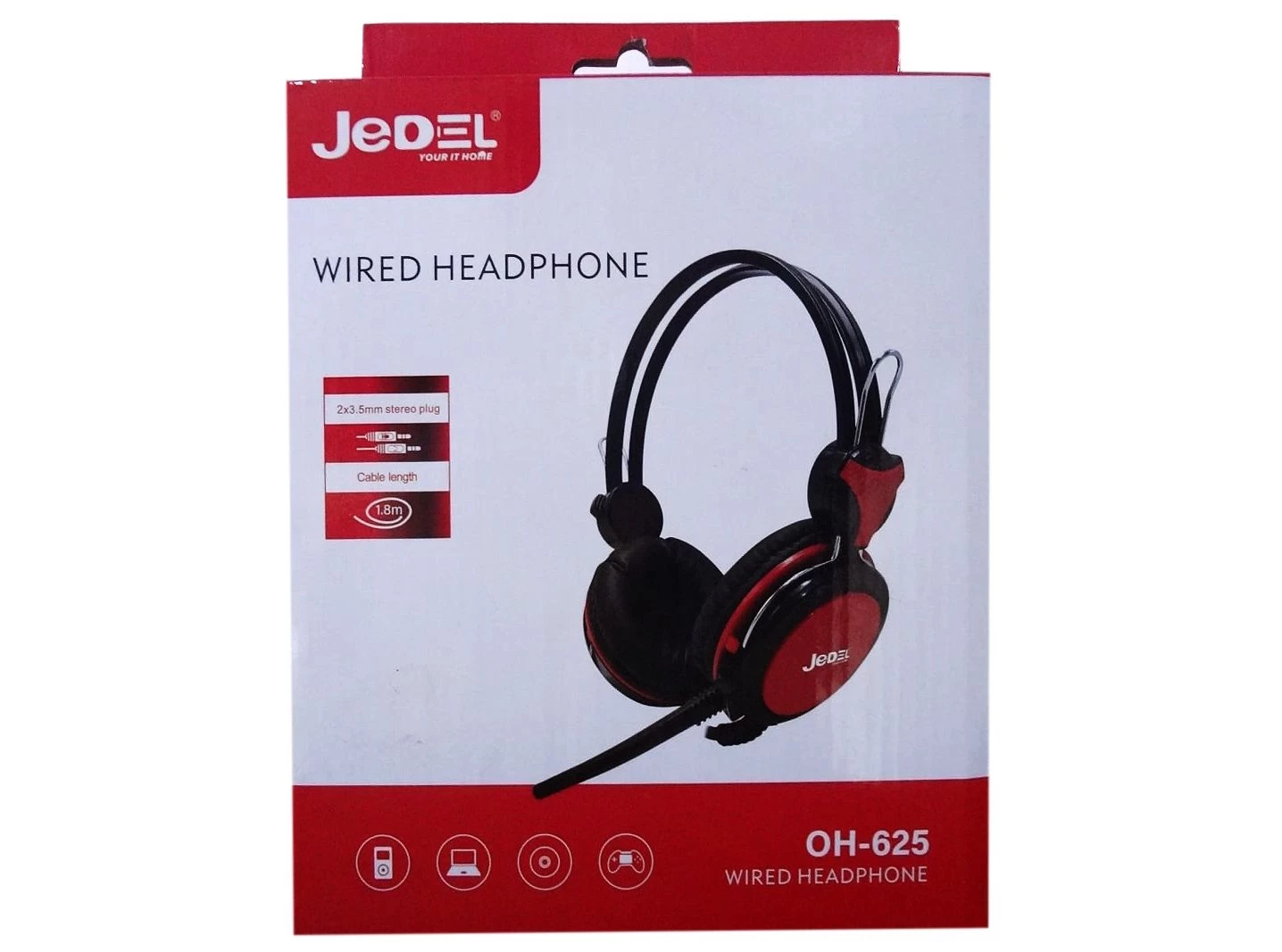 Гарнітура Jedel OH-625 Тип підключення: дротове;