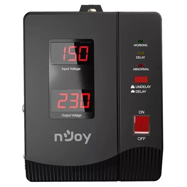 NJOY Alvis 2000 (AVRL-20002AL-CS01B) AVR, 2 розетки Тип стабілізатора: релейний;