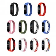 Ремінець BeCover Elastic Nylon Style для Xiaomi Mi Smart Band 5/Mi Smart Band 6 Size L Pink/White (706164) (UA)