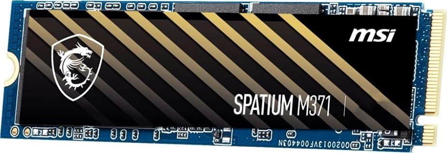 500GB MSI Spatium M371 M.2 2280 PCIe 3.0 x4 NVMe 3D NAND TLC (S78-440K160-P83) (UA) Об'єм жорсткого диска: 500 ГБ;