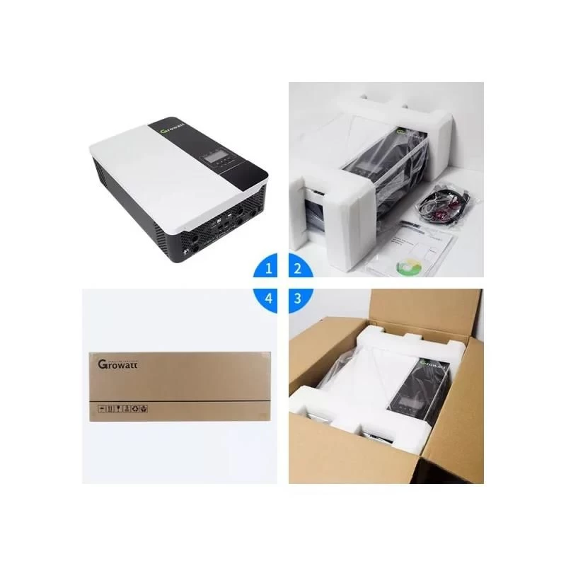 Автономный солнечный инвертор Growatt 5000W 48V 100A (SPF 5000ES) (UA) Максимальная мощность DC, кВт: 5,0;