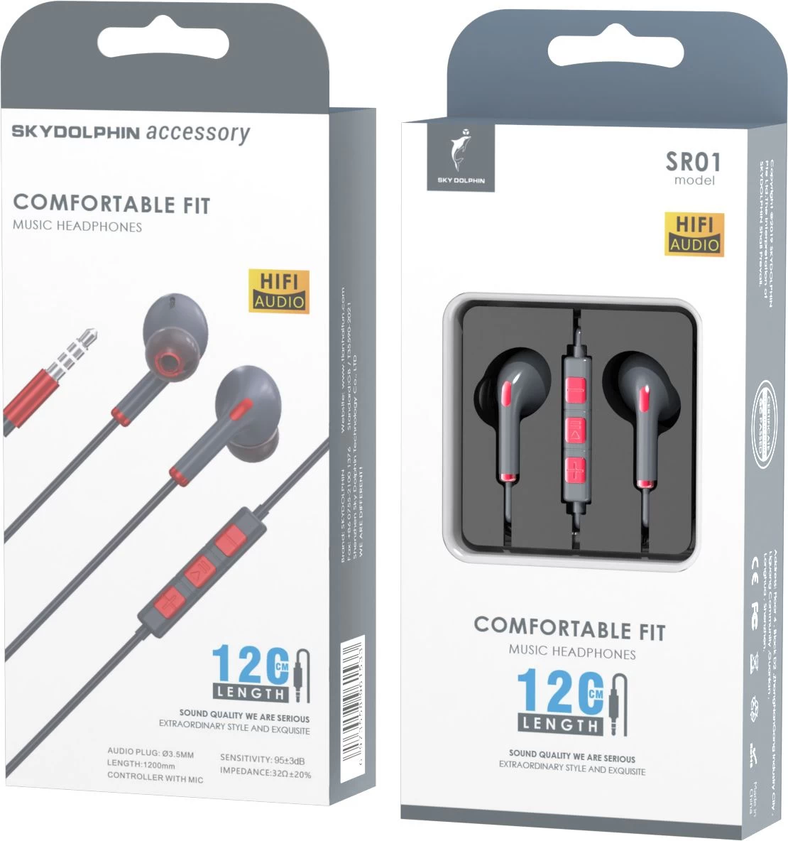 Гарнітура SkyDolphin SR01 with mic Red (HF-000475) Тип підключення: дротове;