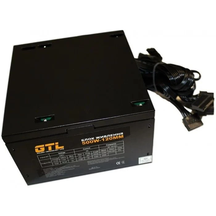 GTL (GTL-500-120) 500W 120mm Форм-фактор: ATX; Мощность: 500 Вт;