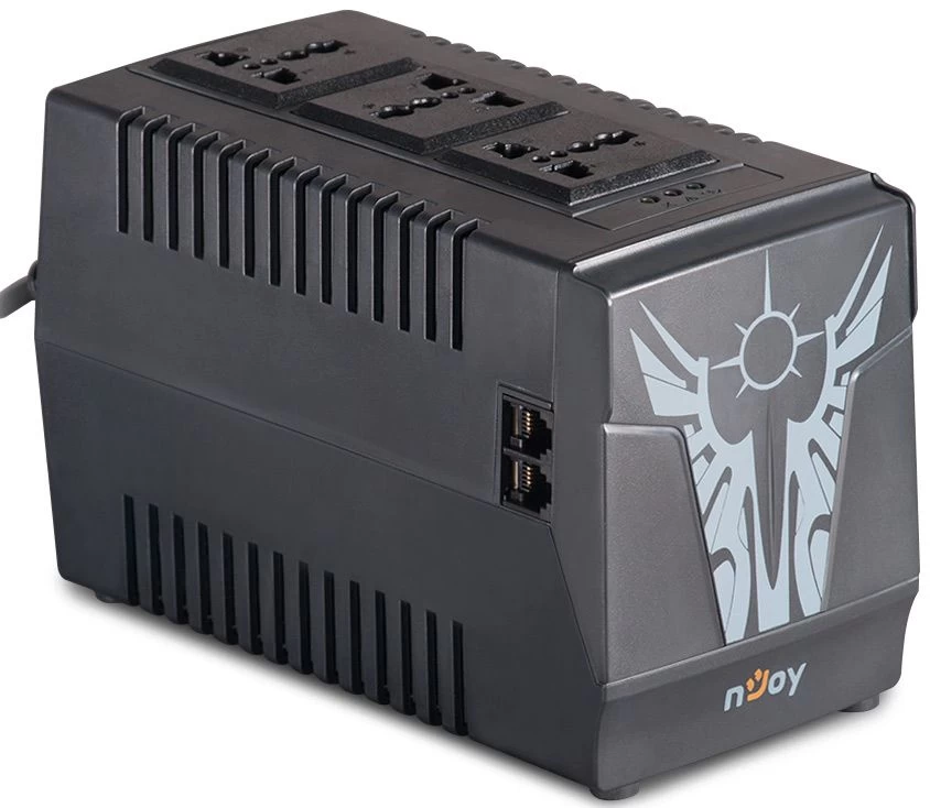 NJOY Paladin 1000 (PWAV-10003PL-AZ01B) AVR, 3 розетки Тип стабілізатора: релейний;