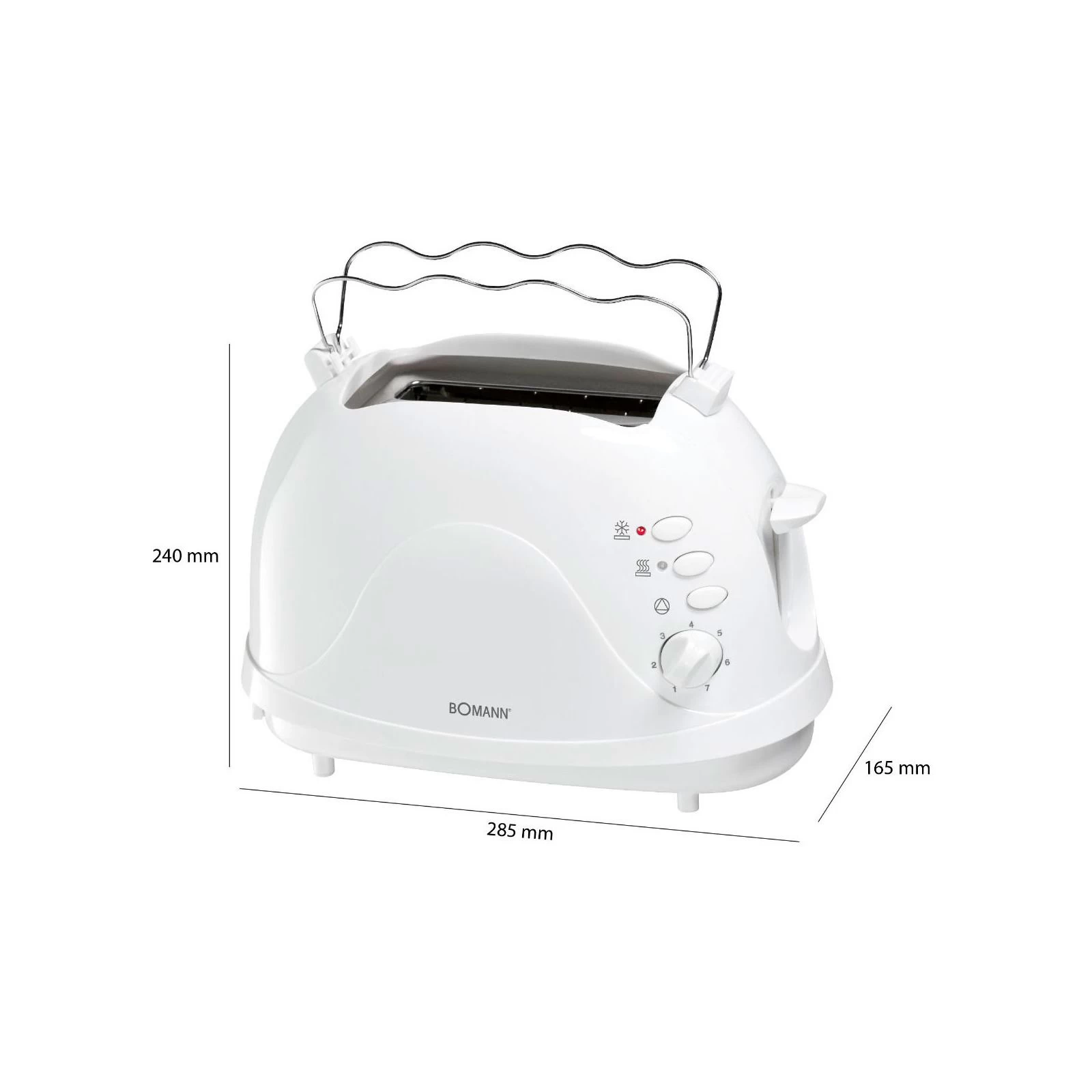 Bomann TA 246 CB white (UA) Тип керування: