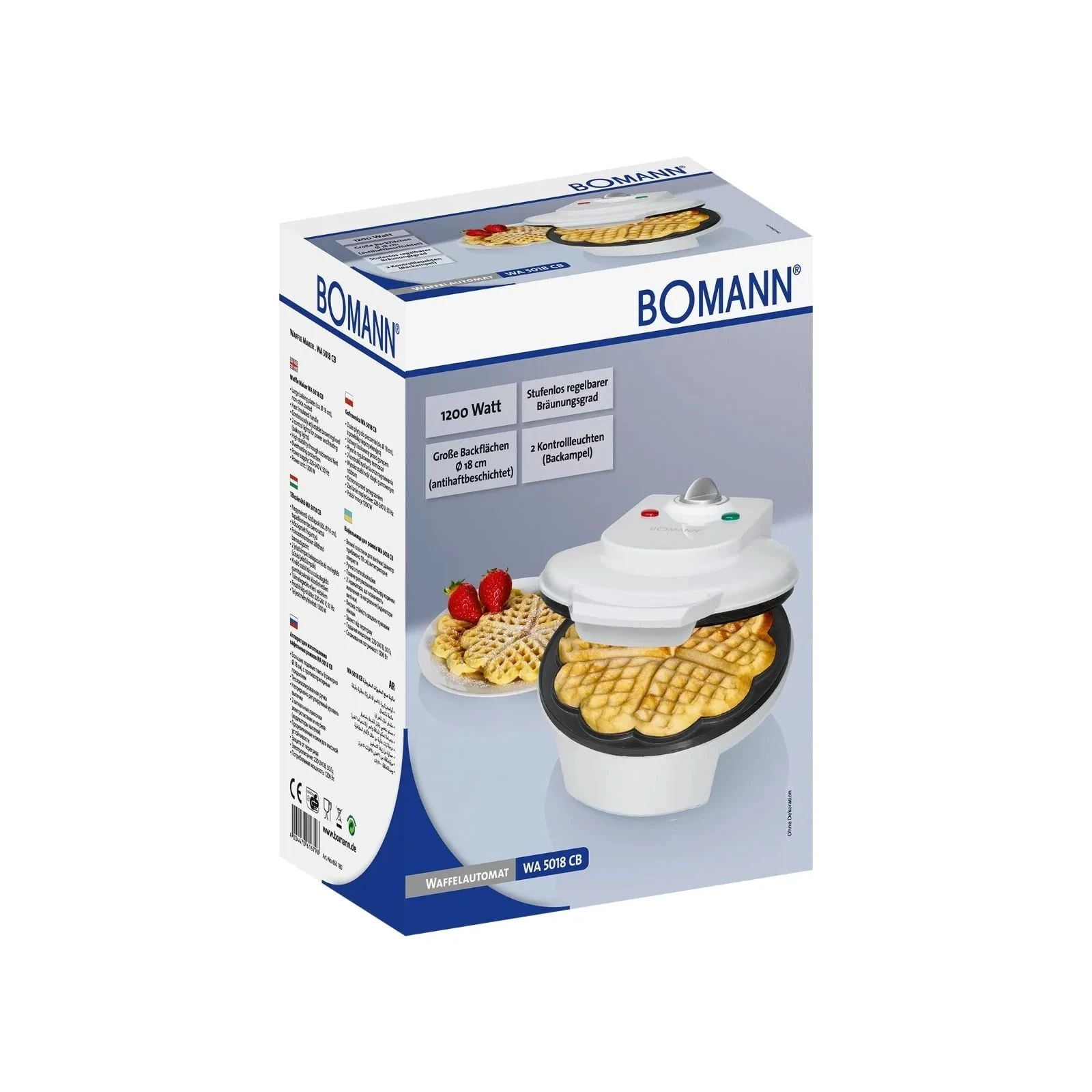 Bomann WA 5018 СВ white (WA5018СВ white) (UA) Потужність: 1200 Вт; Номінальна