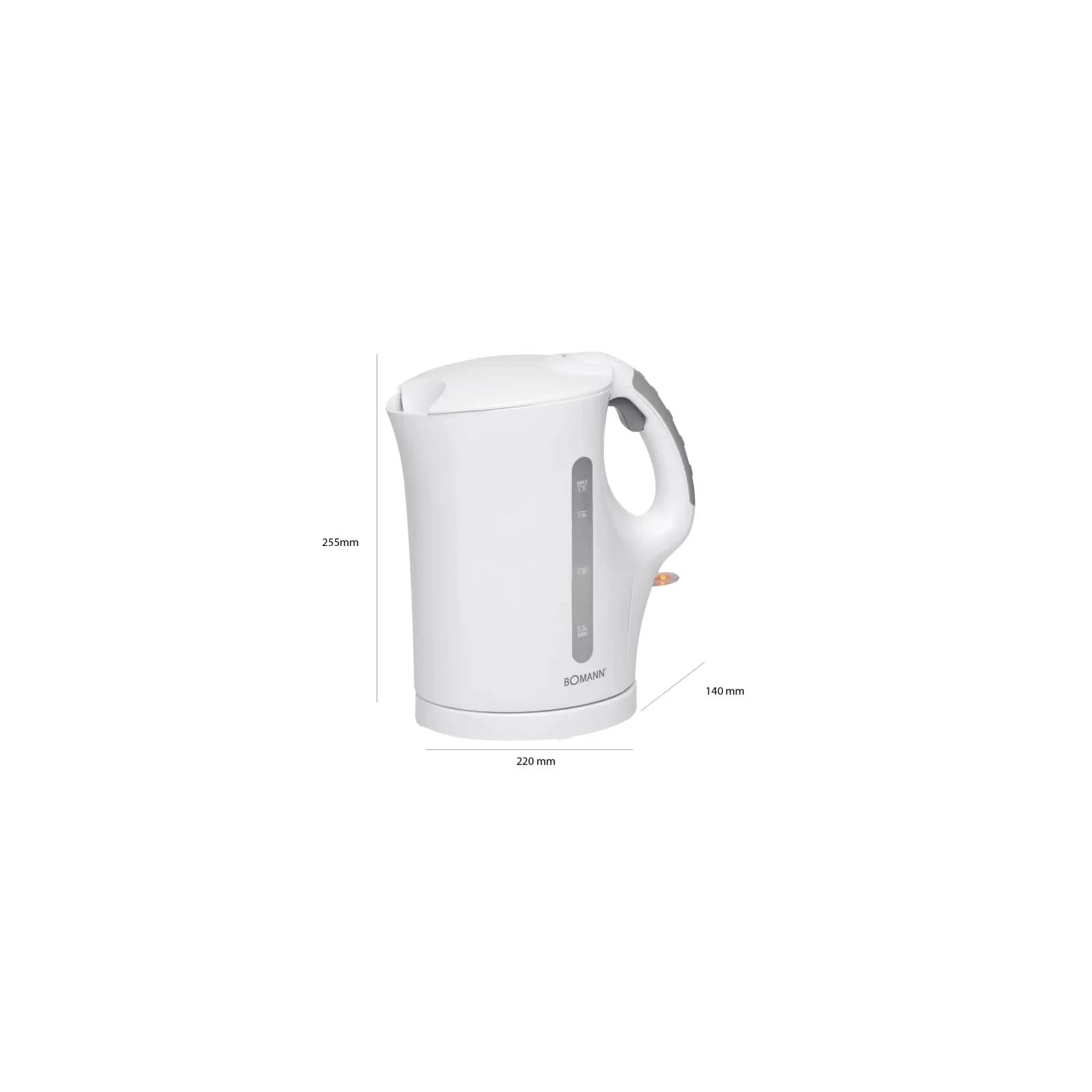 Bomann WK 5011 CB white (WK5011CB white) (UA) Тип: звичайний; Об'єм: 1.7 л;