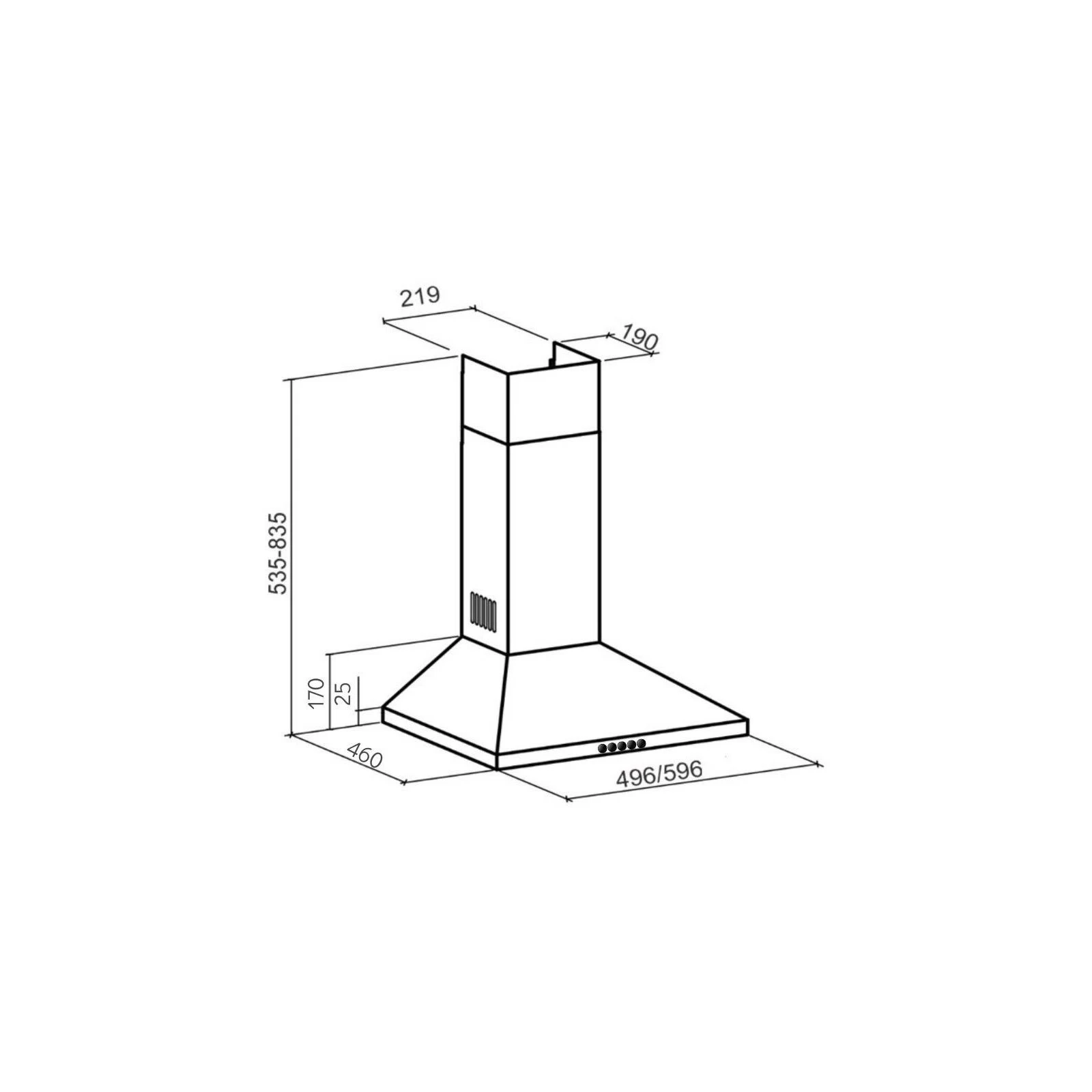 GRANADO Burgos 1603-700 black (GCH726311) (UA) Тип: купольна; Тип монтажу: