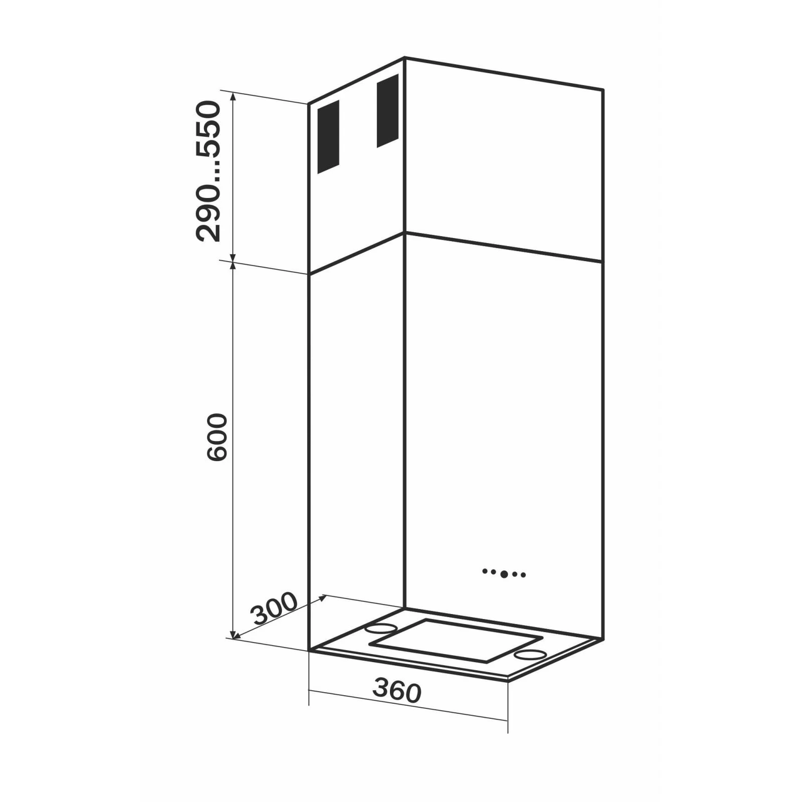 GRANADO Segovia 2614-1200 black (GCH6336311) (UA) Тип: острівна; Тип монтажу: