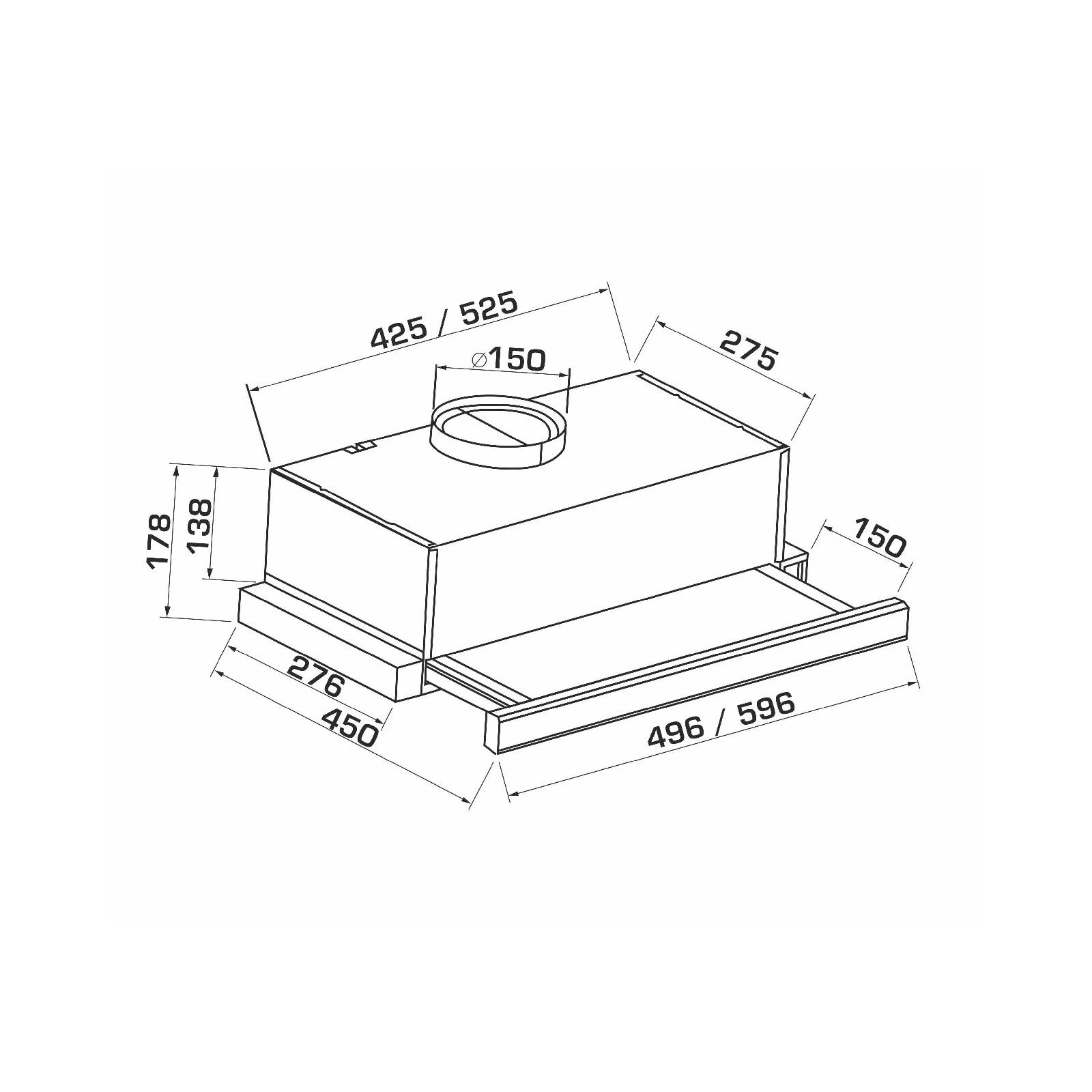 GRANADO Telde 603-700 inox (GCH266377) (UA) Тип: телескопическая; Тип