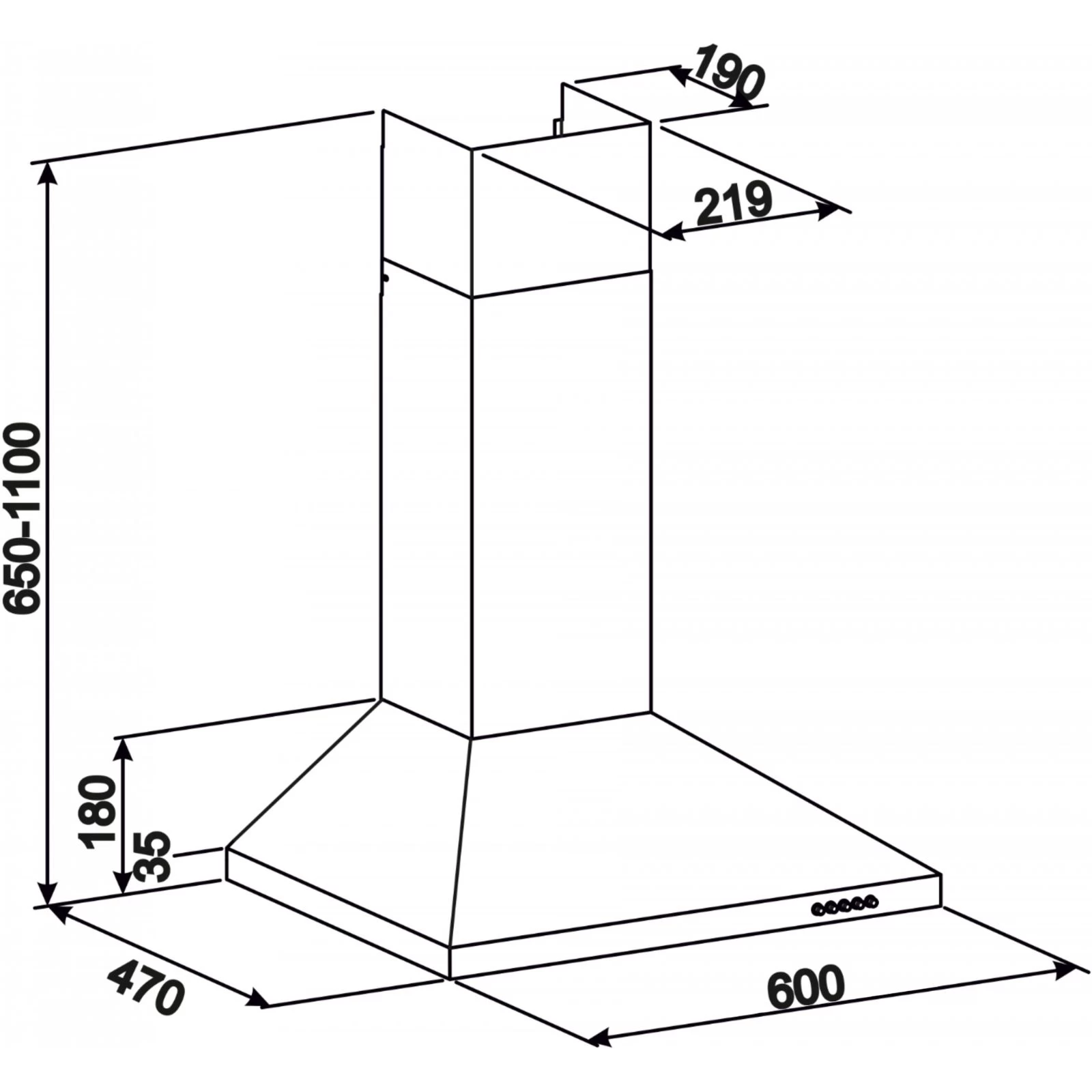 Jantar KBT 650 LED 60 WH (UA) Тип: купольна; Тип монтажу: