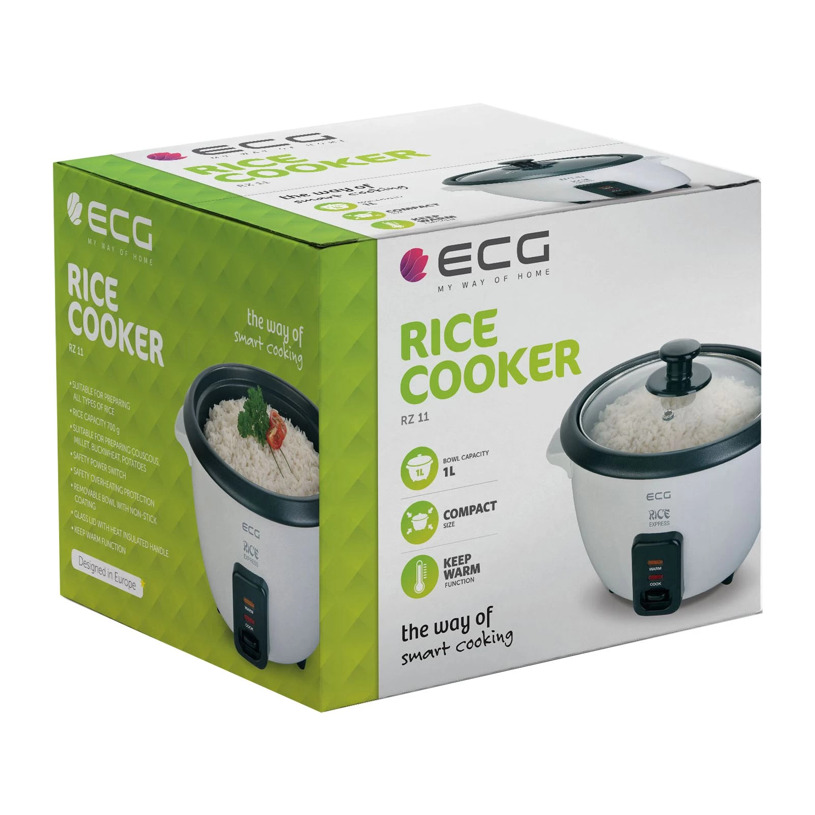 Мультиварка ECG RZ 11 (RZ11) (UA) Тип: рисоварка; Тип нагріву: