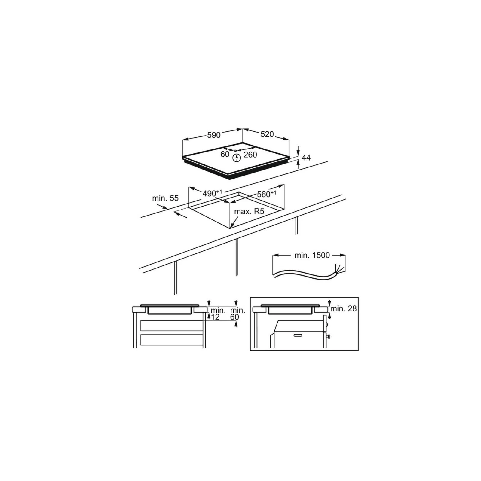 AEG IAE64843FB (UA) Матеріал поверхні: