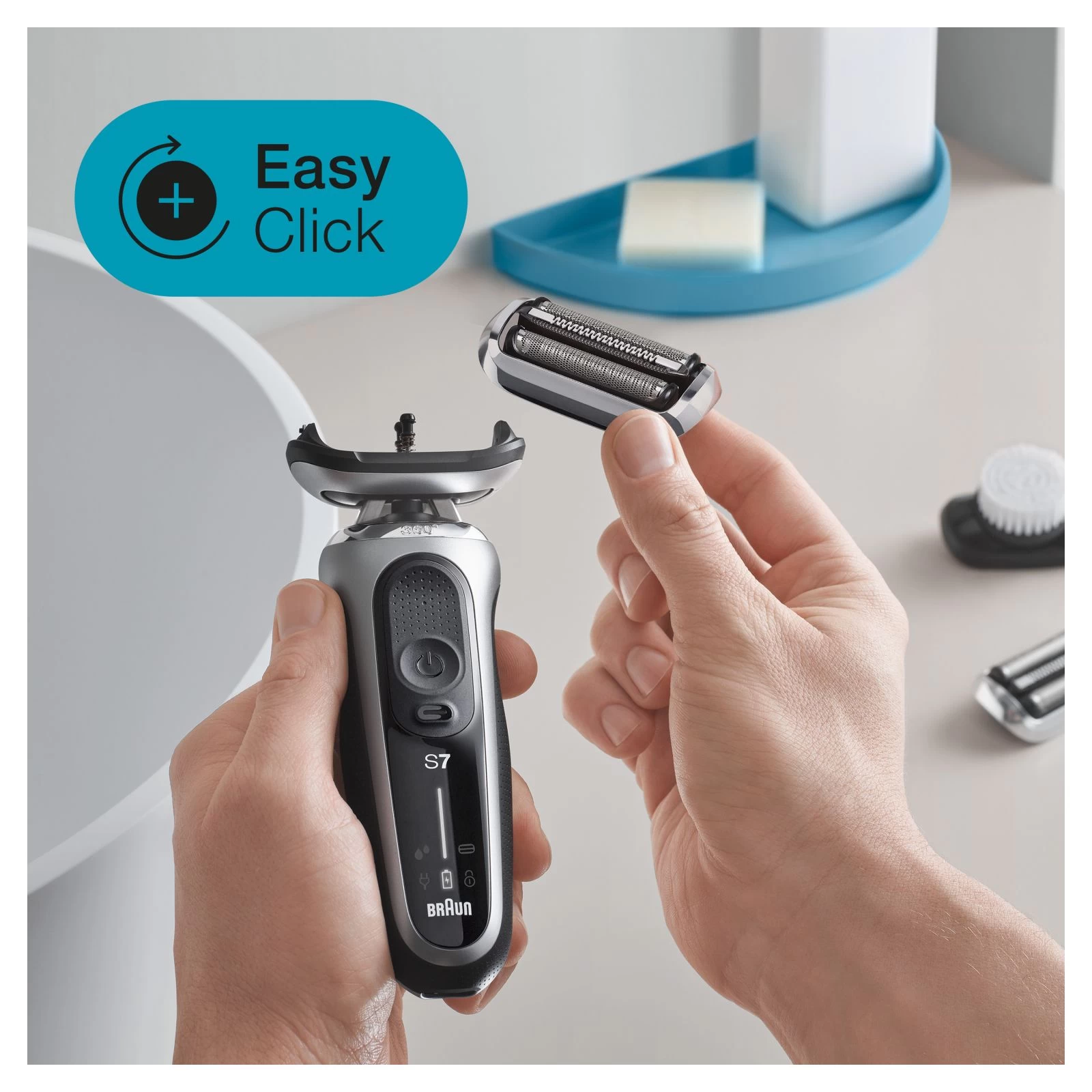 Braun Series 7 71-S1000s SILVER / BLACK Бритвенная система: сеточная
