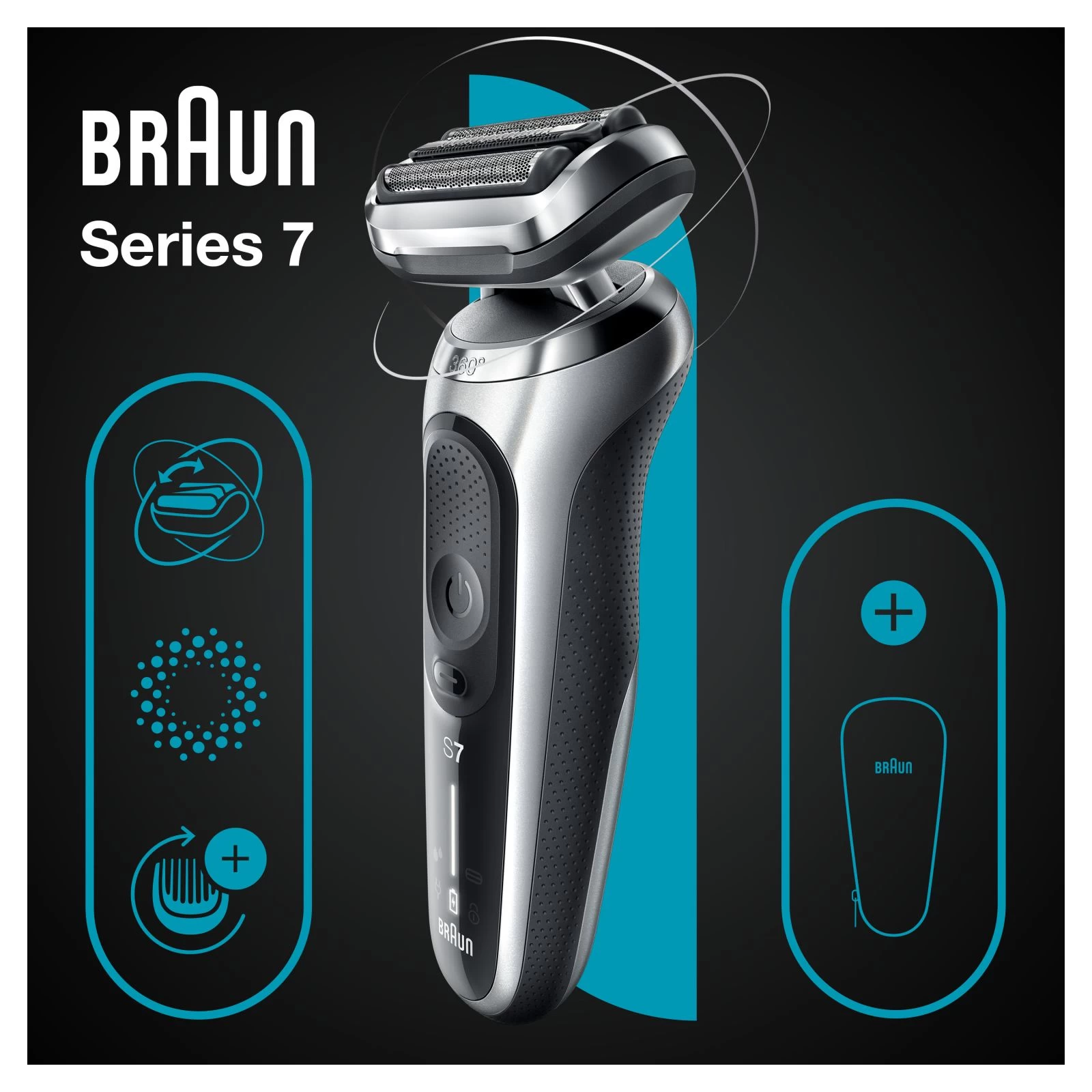 Braun Series 7 71-S1000s SILVER / BLACK Бритвенная система: сеточная