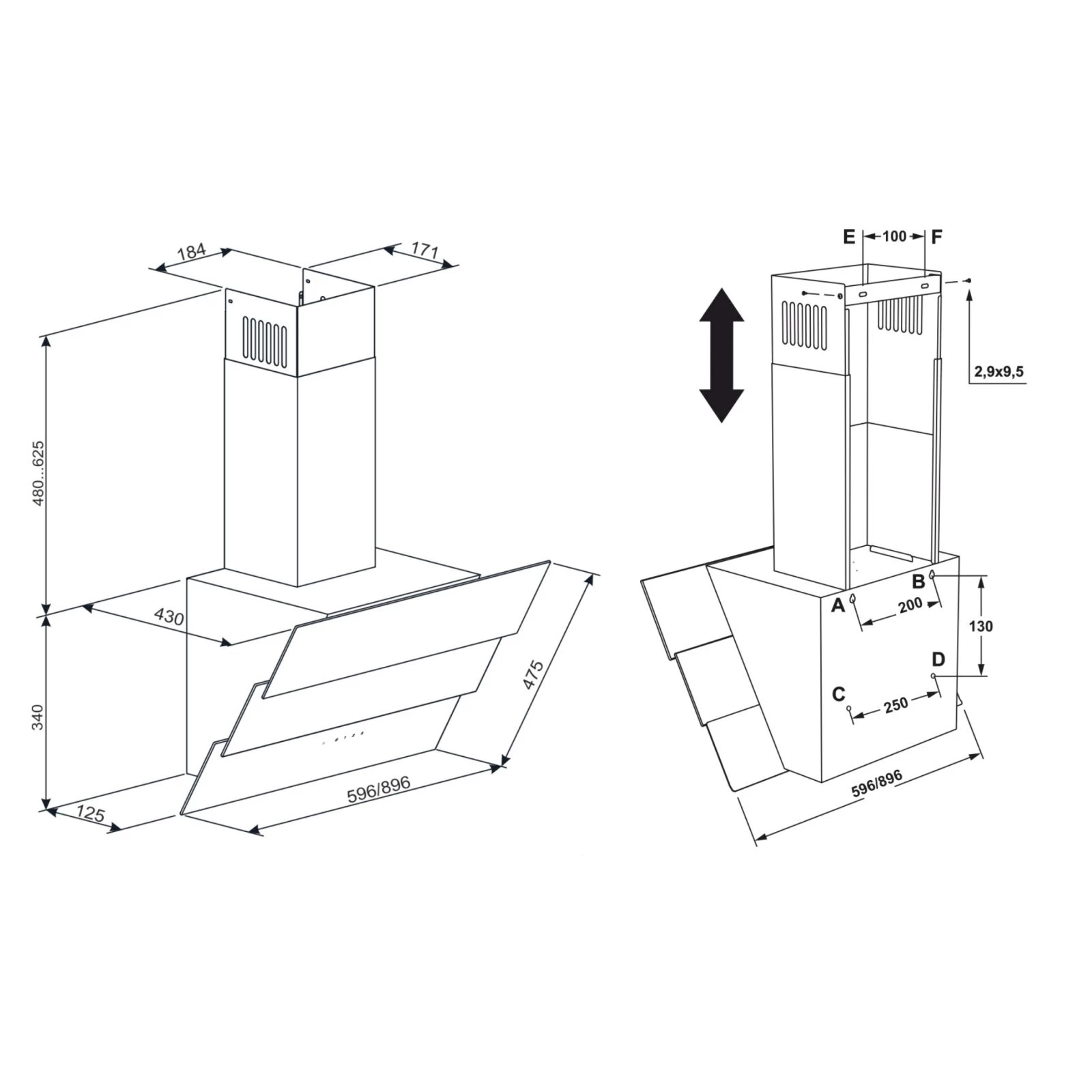 Eleyus FENIX 1200 LED 60 WH (UA) Тип: наклонная; Тип монтажа: