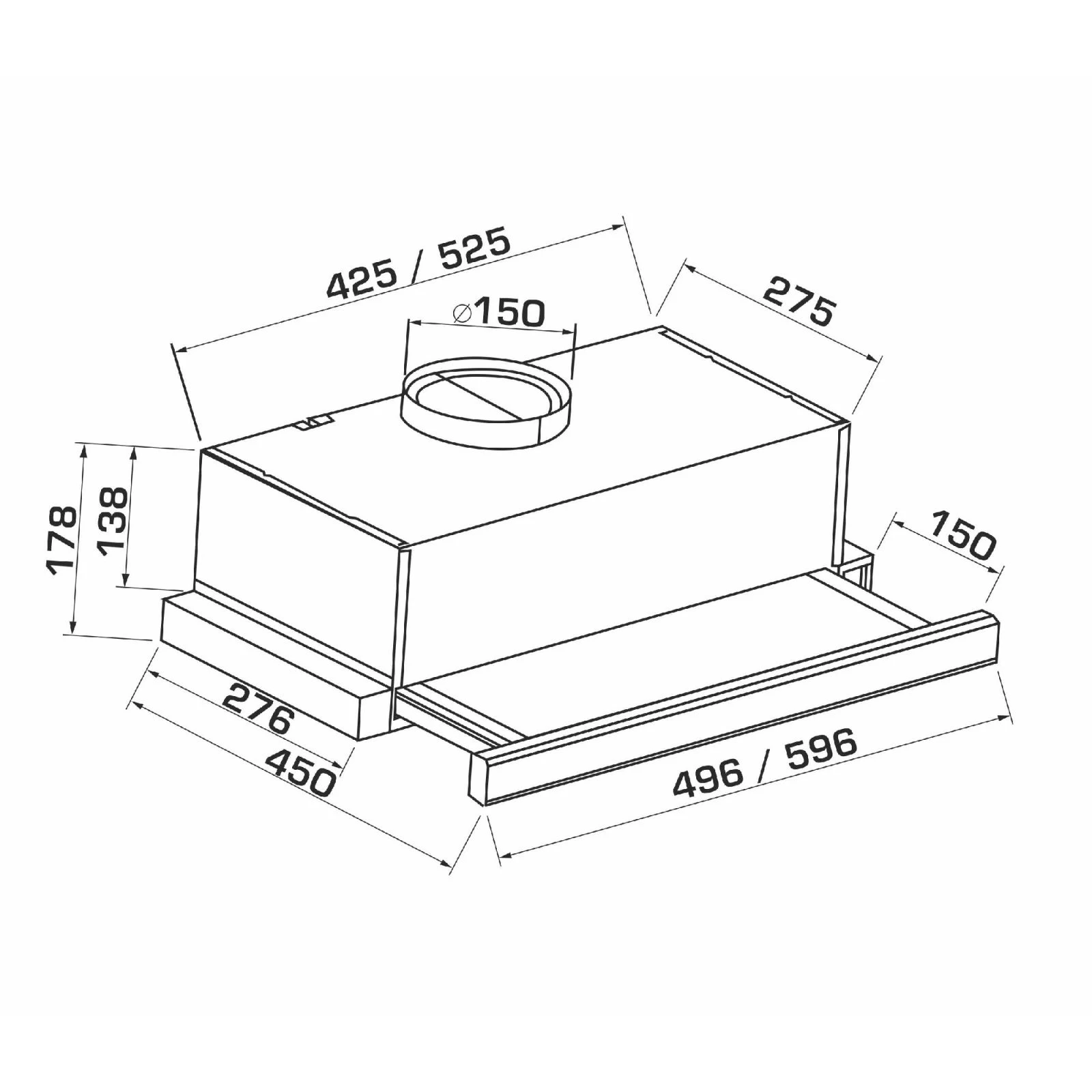GRANADO Telde 602-700 inox (GCH236277) (UA) Тип: телескопическая; Тип