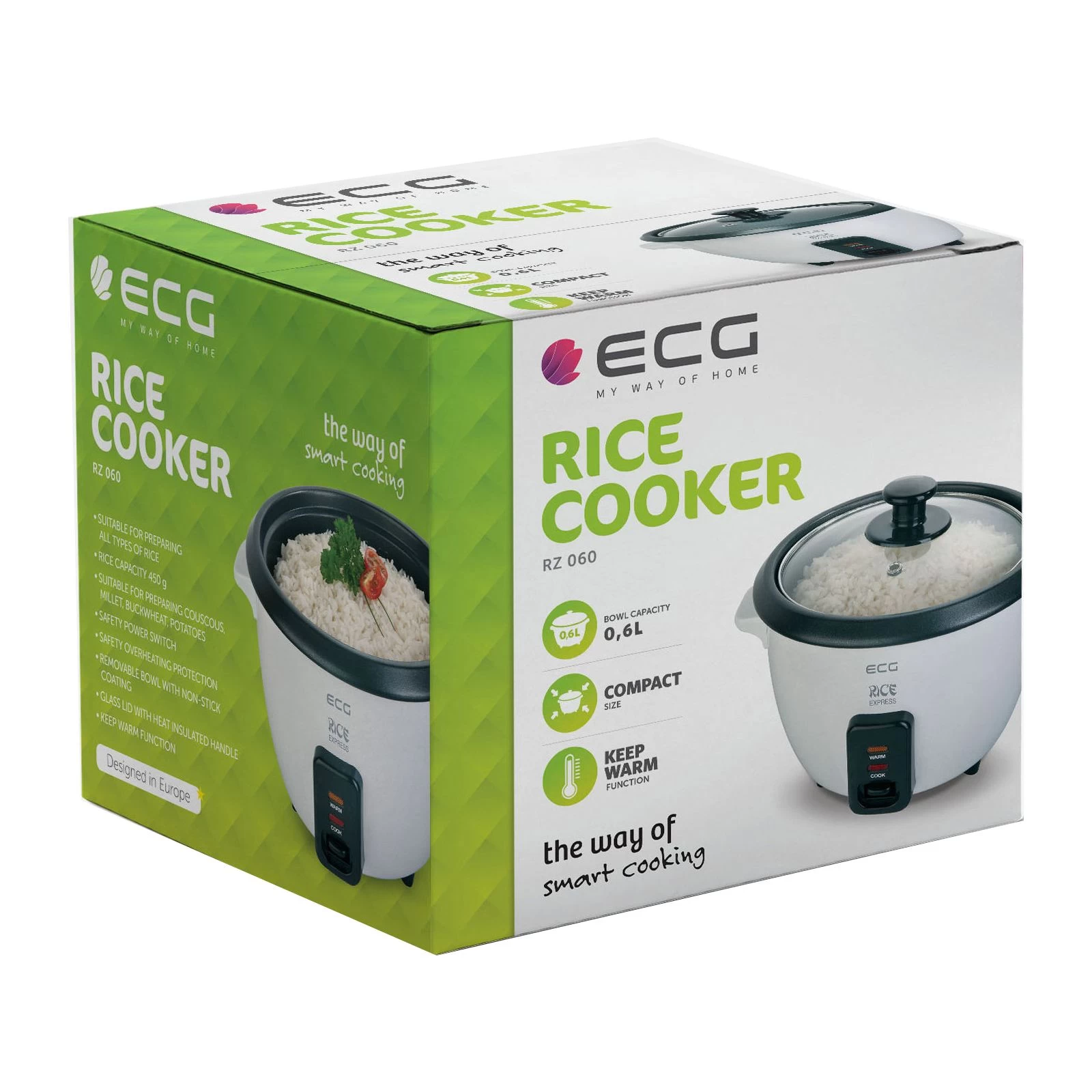 Мультиварка ECG RZ 060 (RZ060) (UA) Тип: рисоварка; Тип нагріву: