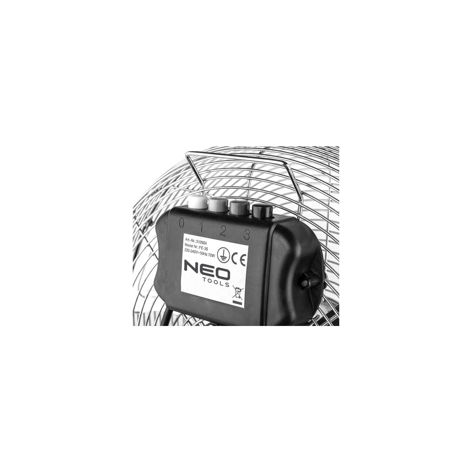 Neo Tools 90-009 (UA) Додаткові характеристики  міцний двигун 100% мідь , регулювання нахилу , ручка для перенесення >Діаметр
