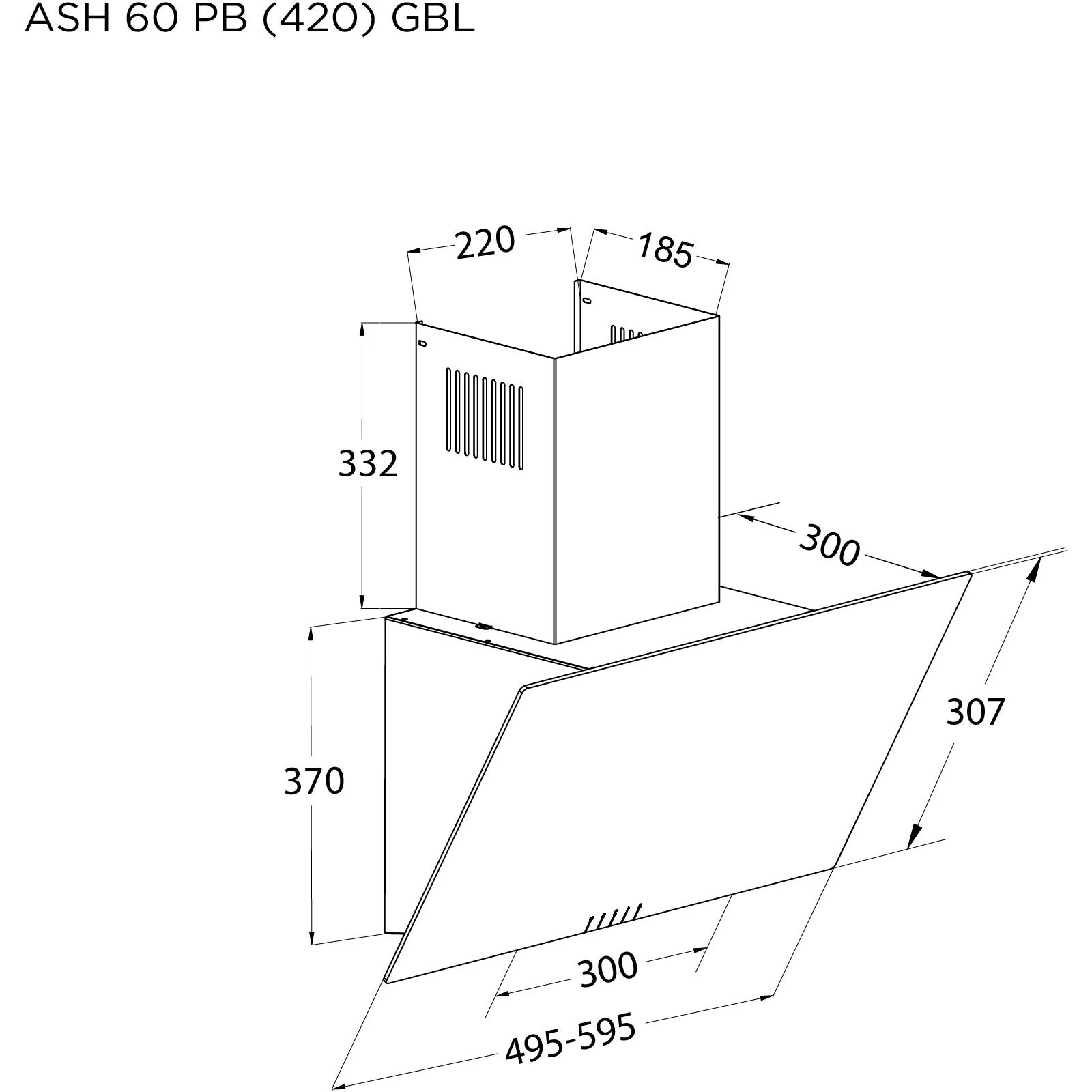 Pyramida ASH 60 PB (420) GBL (UA) Тип похила