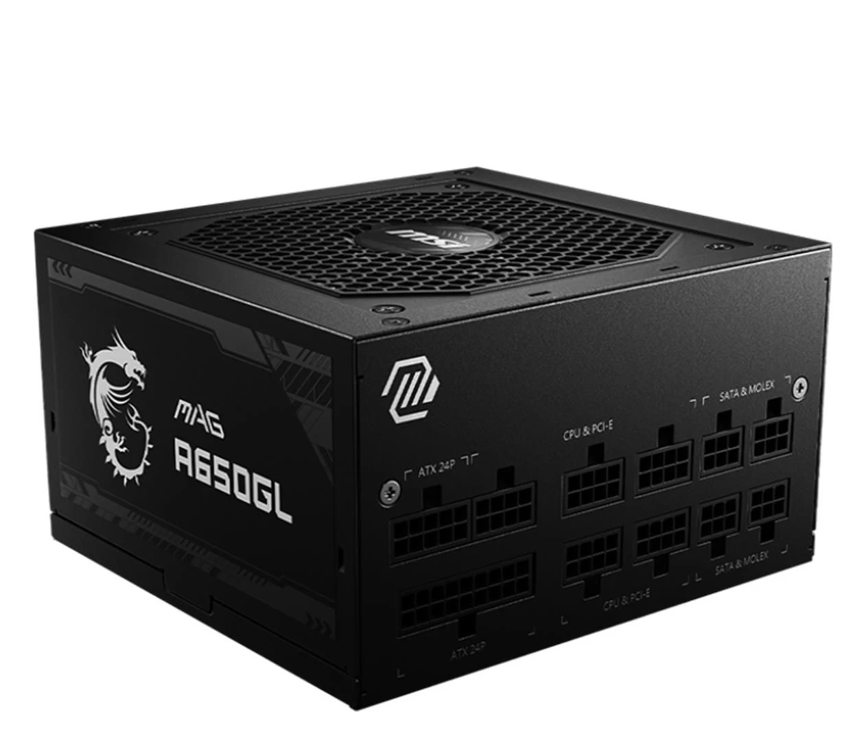 MSI A650GL 650W 80 Plus Gold (MAG A650GL) EU Разъемы  ЦП 4+4 (8) PIN -код - 2 ПК; EPS12V 20+4 (24) PIN - 1 ПК; PCI -E 2,0 6+2 (8) PIN -код - 4 ПК; Molex 4 -pin - 4 шт; SATA - 6 ПК; FDD - 1 ПК.