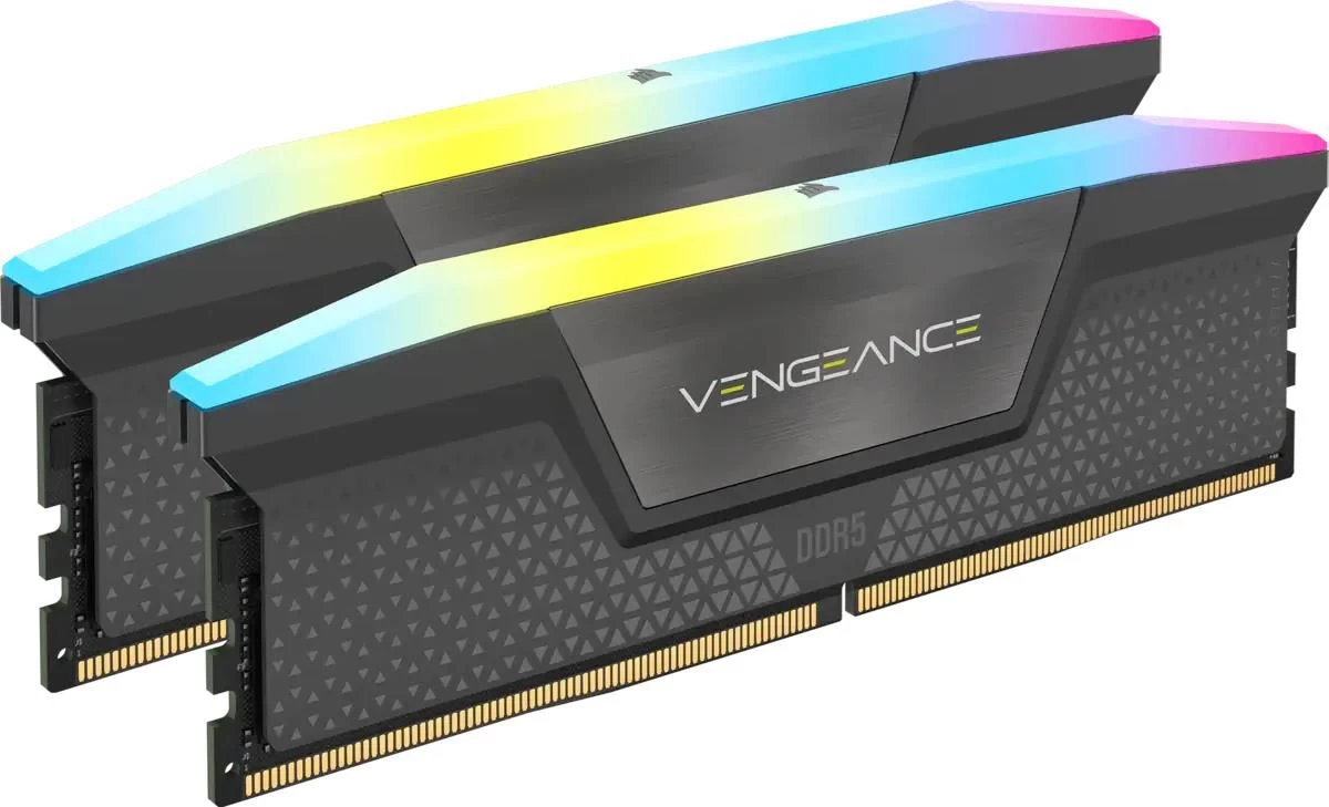Corsair 32GB (2x16GB) 6000MHz CL30 Vengeance RGB AMD EXPO (CMH32GX5M2B6000Z30K) EU Общий объем RAM  32 ГБ (2x16 ГБ)
