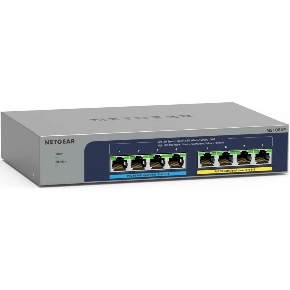 Коммутатор неуправляемый Netgear MS108UP (MS108UP-100EUS) (UA) Бренд: Netgear; Другие порты: 4