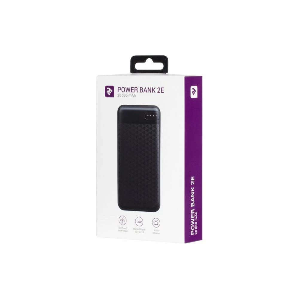 2E 20000mAh, PD+QC 3.0 18W, black (2E-PB2004PD-BLACK) (UA) Напруга, В 18B